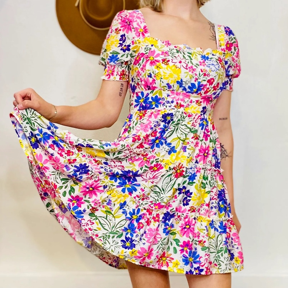 Blu Pepper Floral Mini Dress Size L